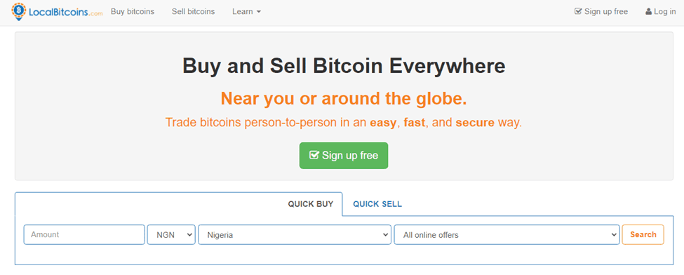 LOCALBITCOIN - 9 Top Best P2P Exchange Platforms To Join In 2022