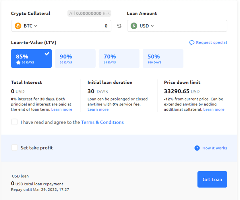 Crypto Loan On YouHodler