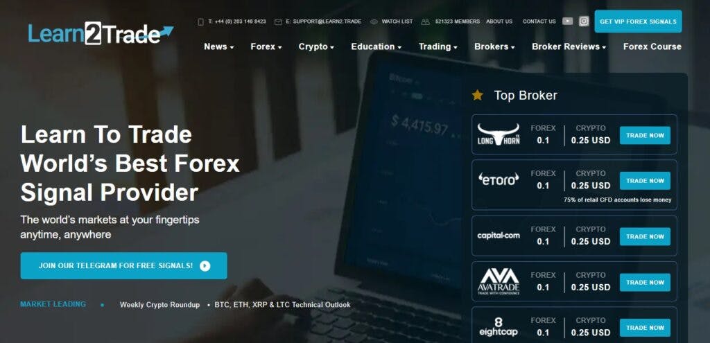 learntotrade - Top 10 Best Forex Signals for New Traders