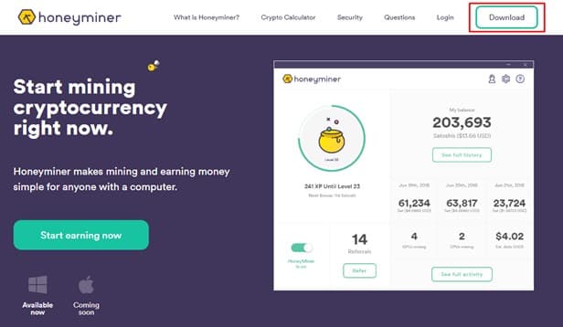 How to Download and Earn with Honeyminer