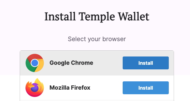 Install Temple Wallet 