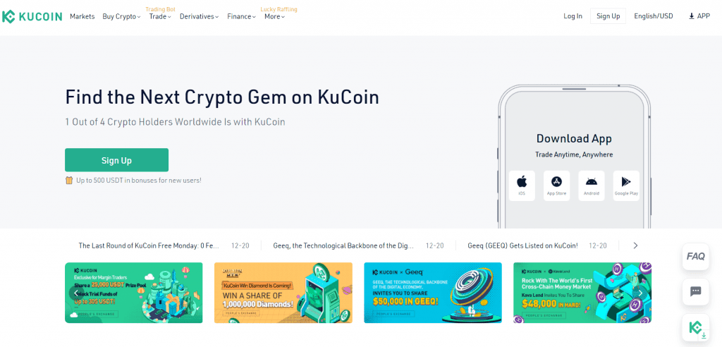 KuCoin - 7 Best Altcoin Exchanges to Join in 2022