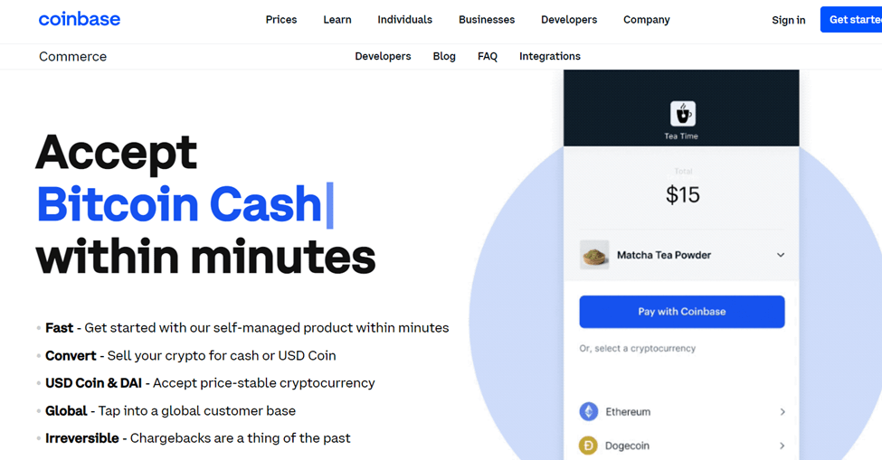 Coinbase- Commerce - 5 Best Cryptocurrency Payment Gateways & Processors