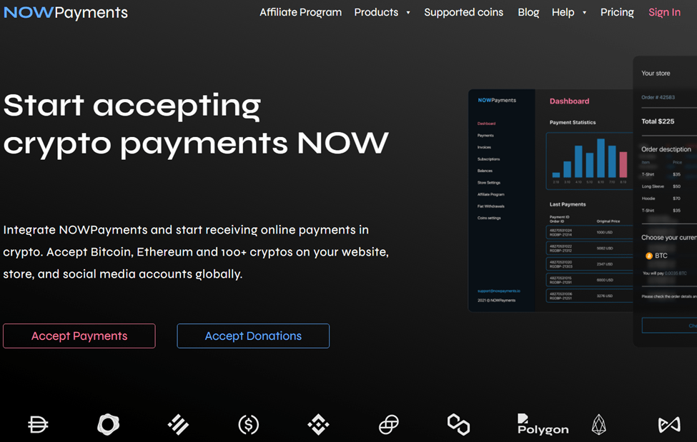 NOWPayments - 5 Best Cryptocurrency Payment Gateways & Processors
