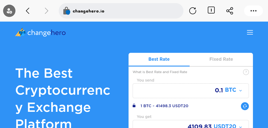 ChangeHero - 12 Best Bitcoin Exchanges for European Users