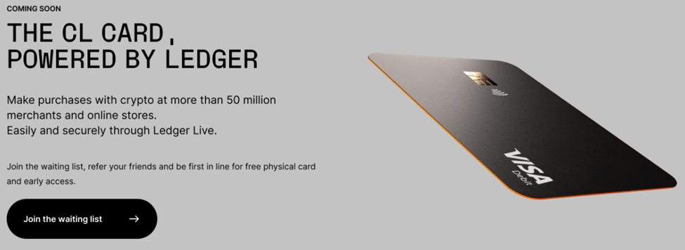 the NEW Ledger Powered Crypto Debit Card