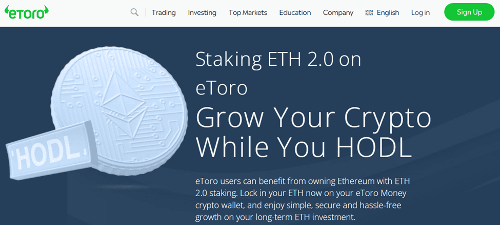 eToro - 5 Best Places To Stake Ethereum