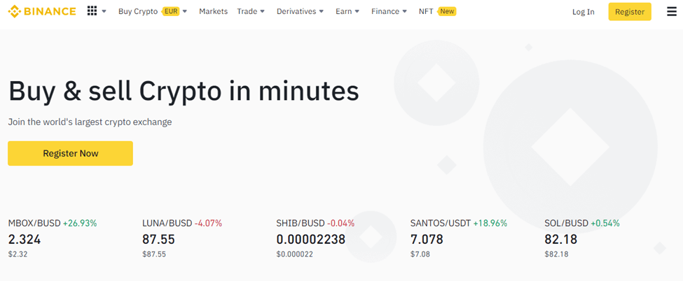 Binance -  Best Bitcoin Exchanges With Competitive Transaction Fees
