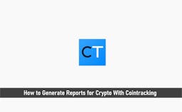How to Generate Reports for Crypto With Cointracking