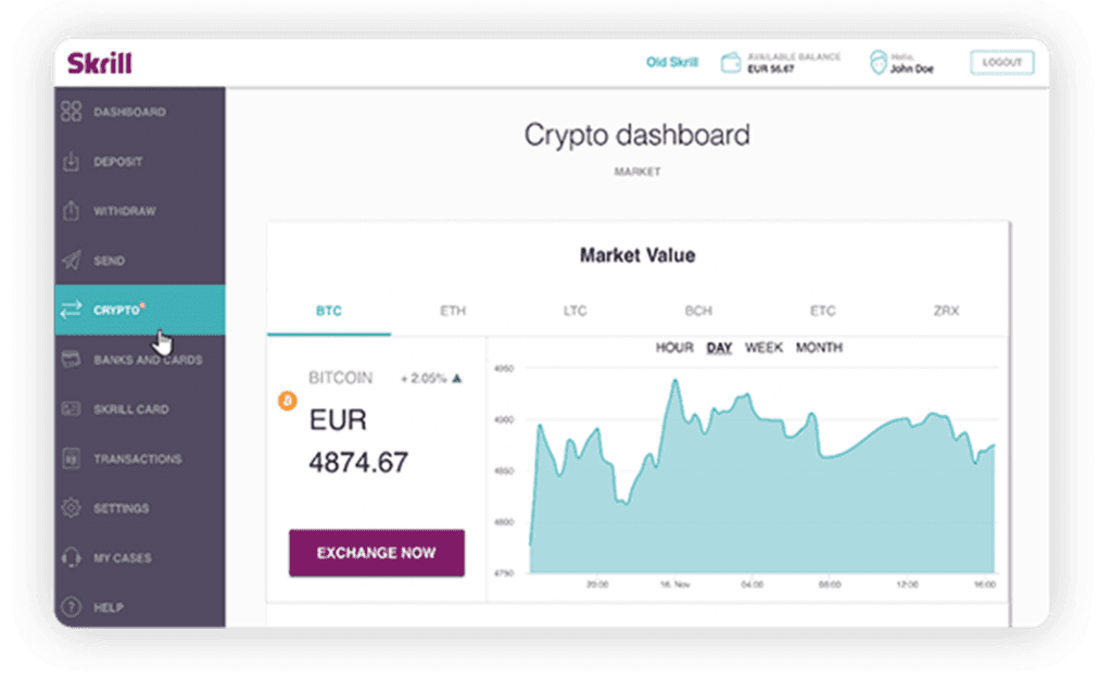 Buy And Sell Crypto Easily With Skrill