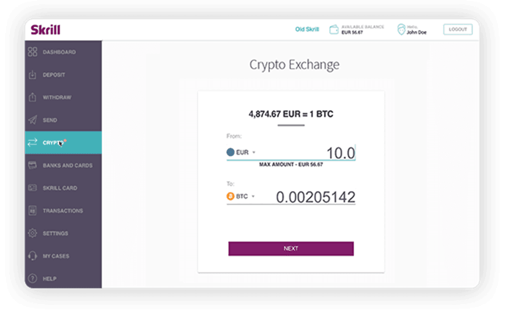 Buy And Sell Crypto Easily With Skrill