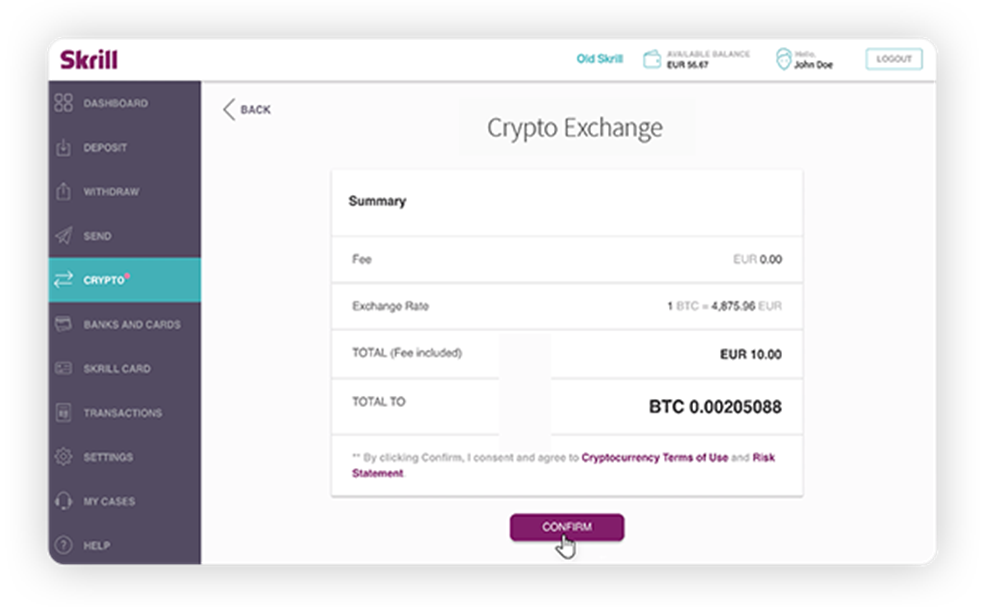 Buy And Sell Crypto Easily With Skrill