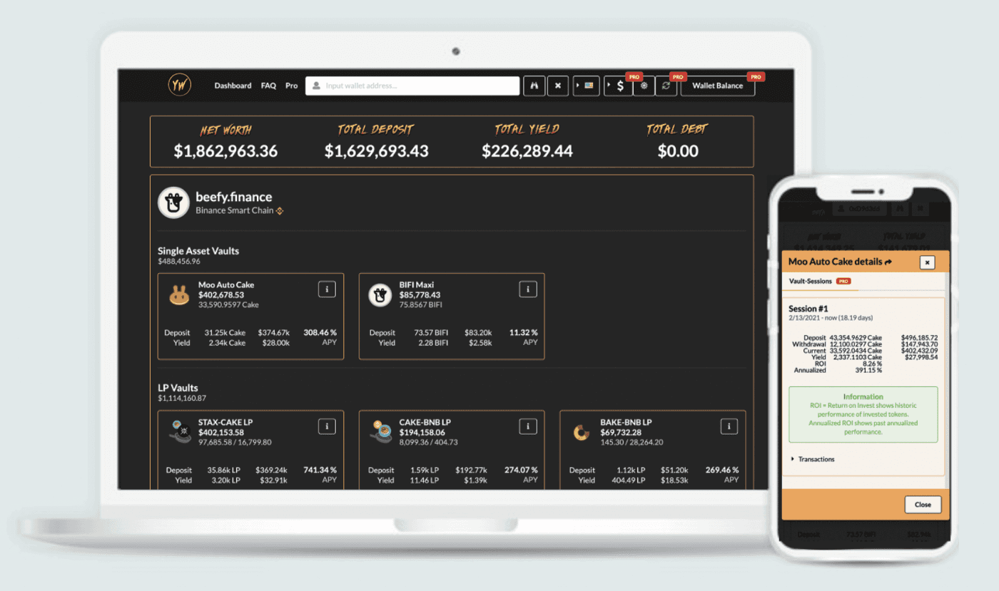 Yieldwatch.net DeFi dashboard